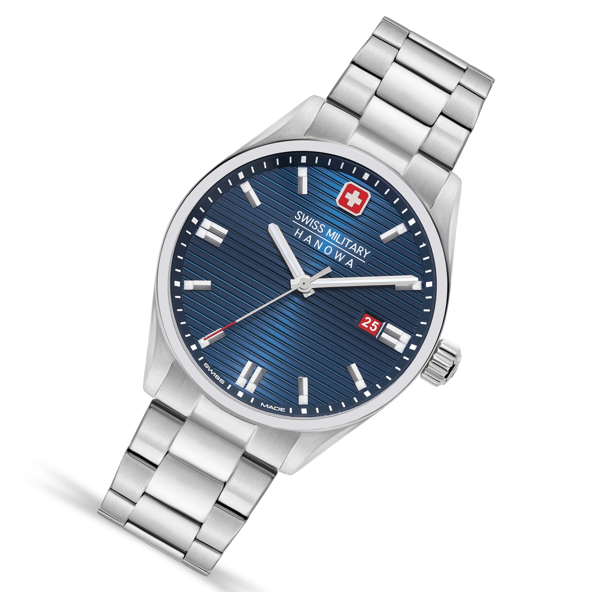Swiss Military Hanowa Stainless Steel Blue Dial Men's Swiss Made Watch - SMWGH2200102