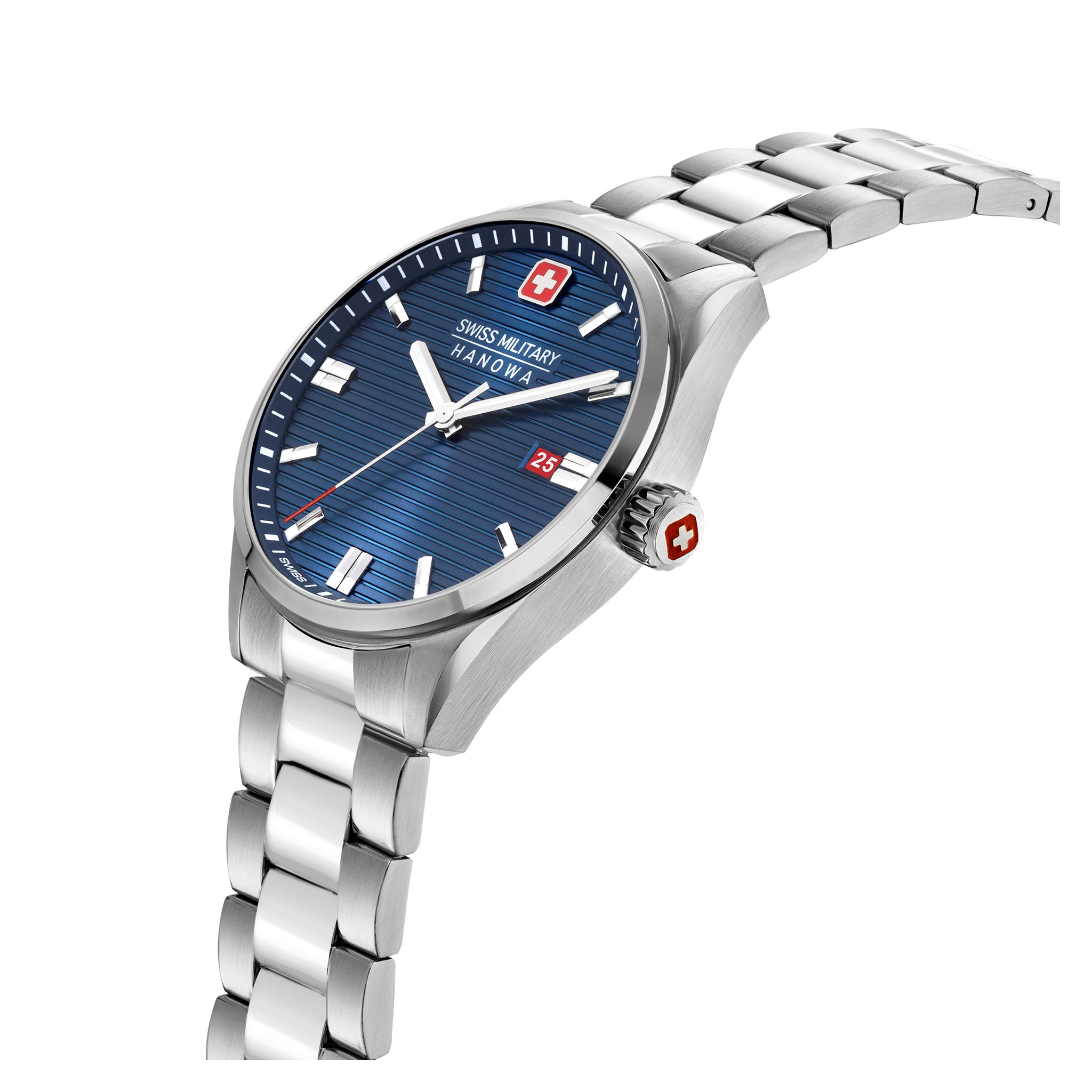 Swiss Military Hanowa Stainless Steel Blue Dial Men's Swiss Made Watch - SMWGH2200102