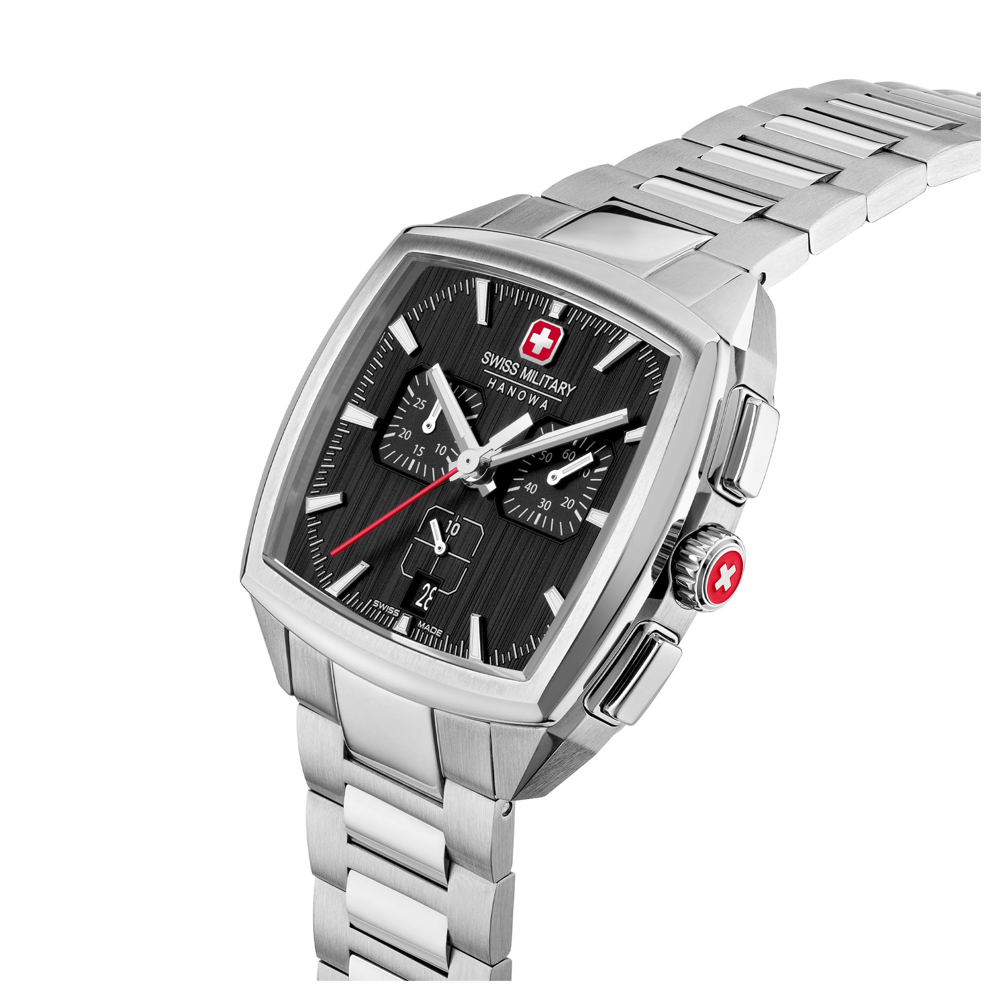 Swiss Military Hanowa Stainless Steel Black Dial Chronograph Men's Swiss Made Watch - SMWGI0004301