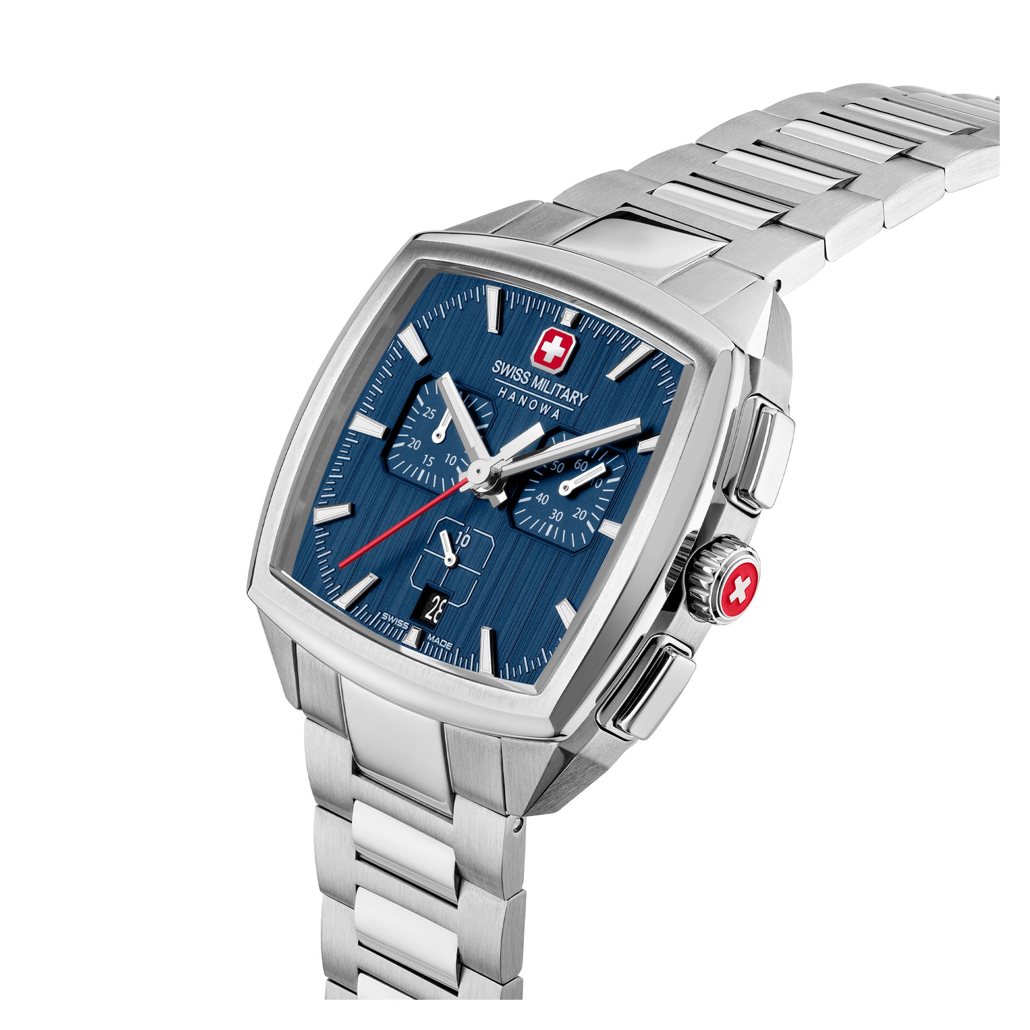 Swiss Military Hanowa Stainless Steel Blue Dial Chronograph Men's Swiss Made Watch - SMWGI0004302