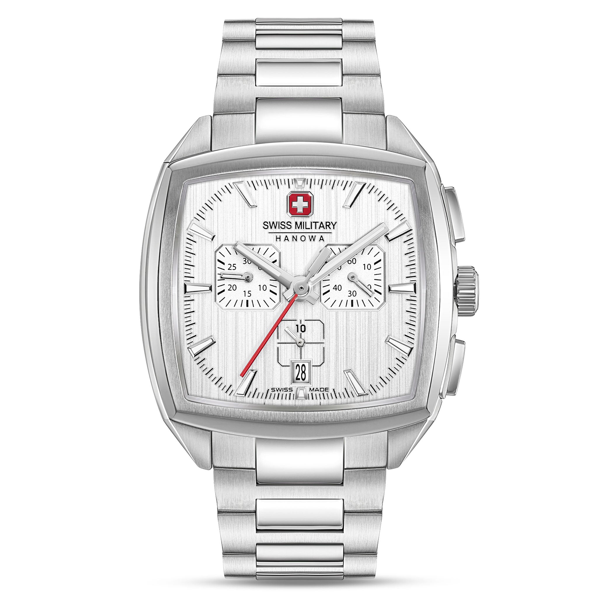 Swiss Military Hanowa Stainless Steel Silver Dial Men's Watch - SMWGI0004303