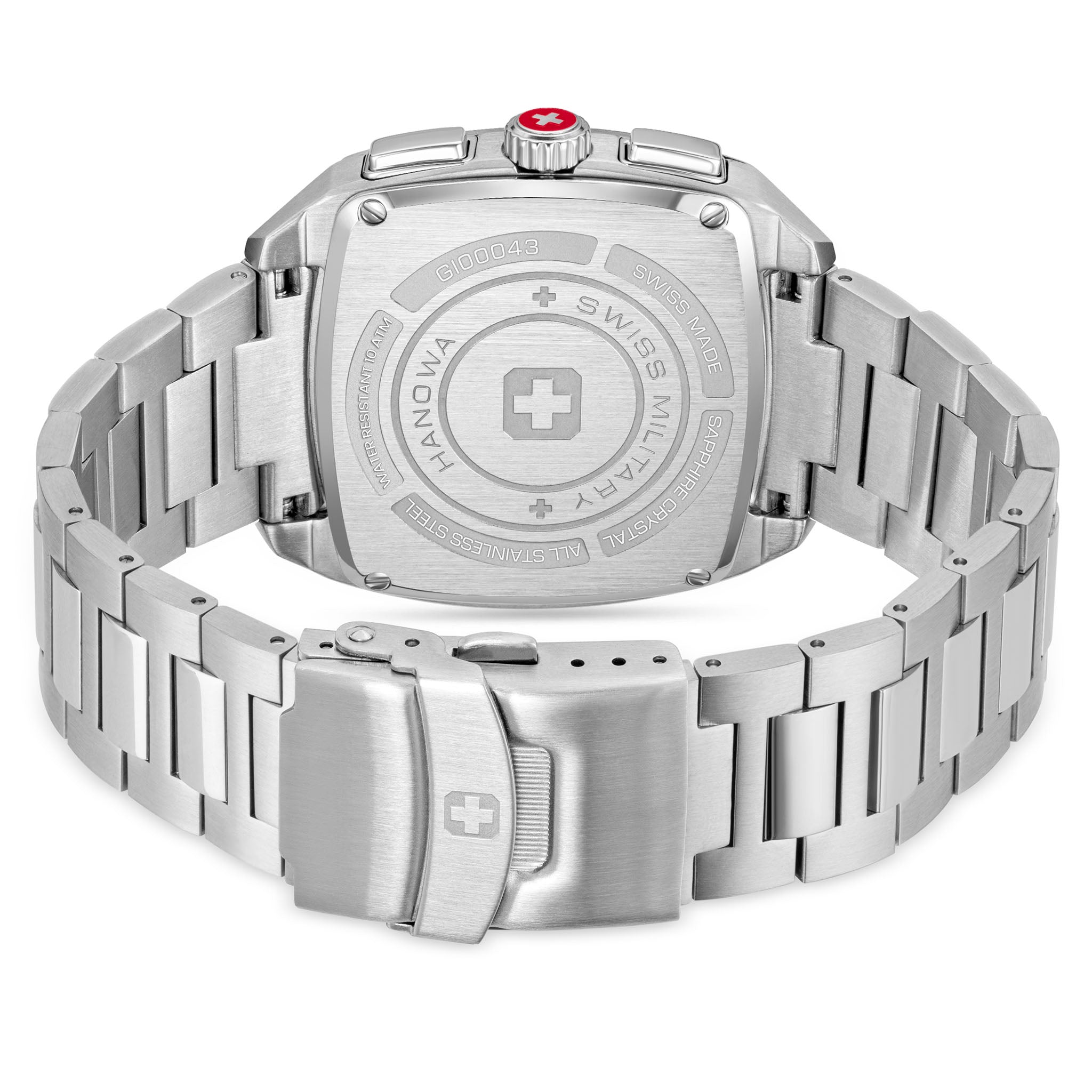 Swiss Military Hanowa Stainless Steel Silver Dial Chronograph Men's Swiss Made Watch - SMWGI0004303