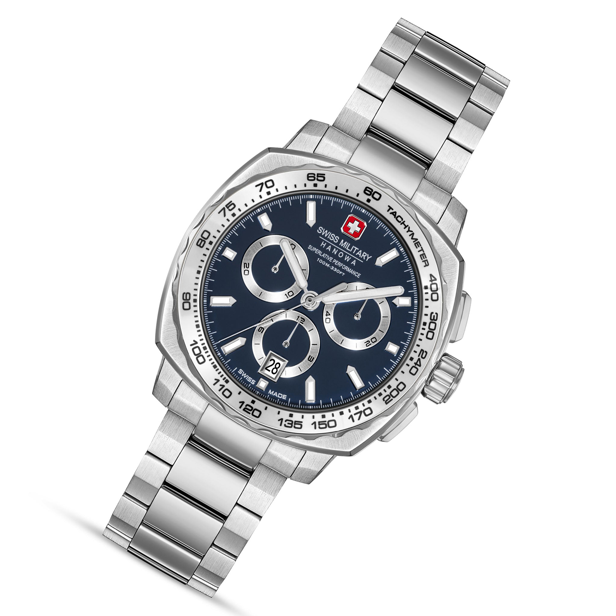 Swiss Military Hanowa Stainless Steel Blue Dial chronograph Men's Swiss Made Watch - SMWGI0006803