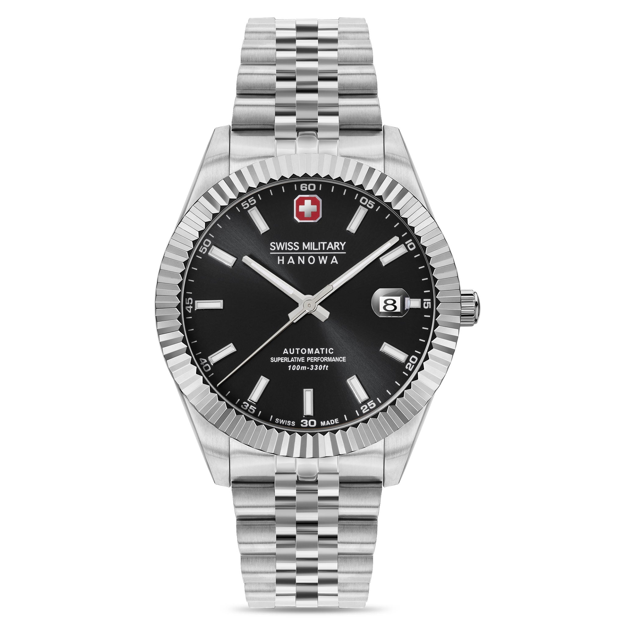 Swiss Military Hanowa Stainless Steel Black Dial Men's Watch - SMWGL0002101