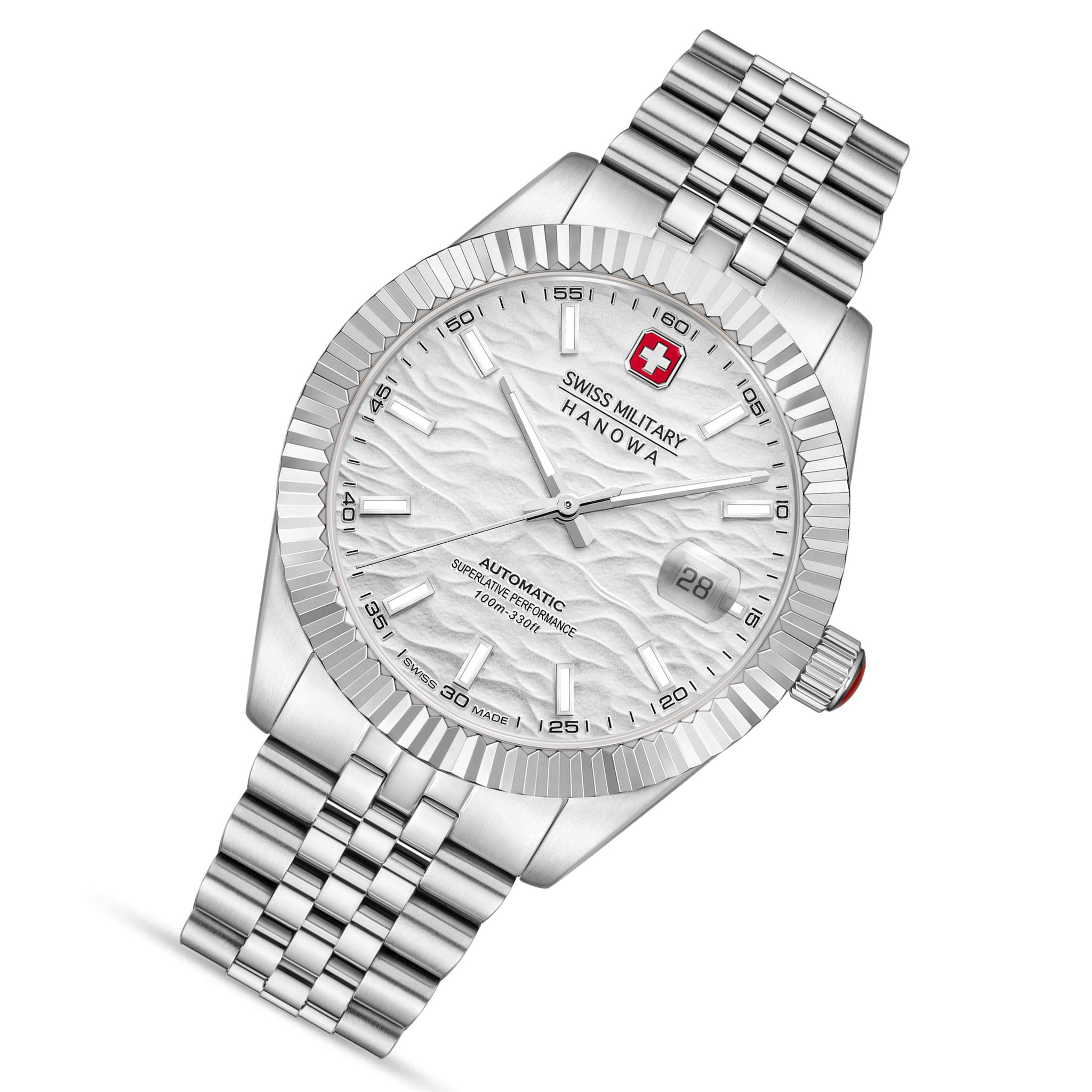 Swiss Military Hanowa Stainless Steel Silver Dial Men's Automatic Swiss Made Watch - SMWGL0005402
