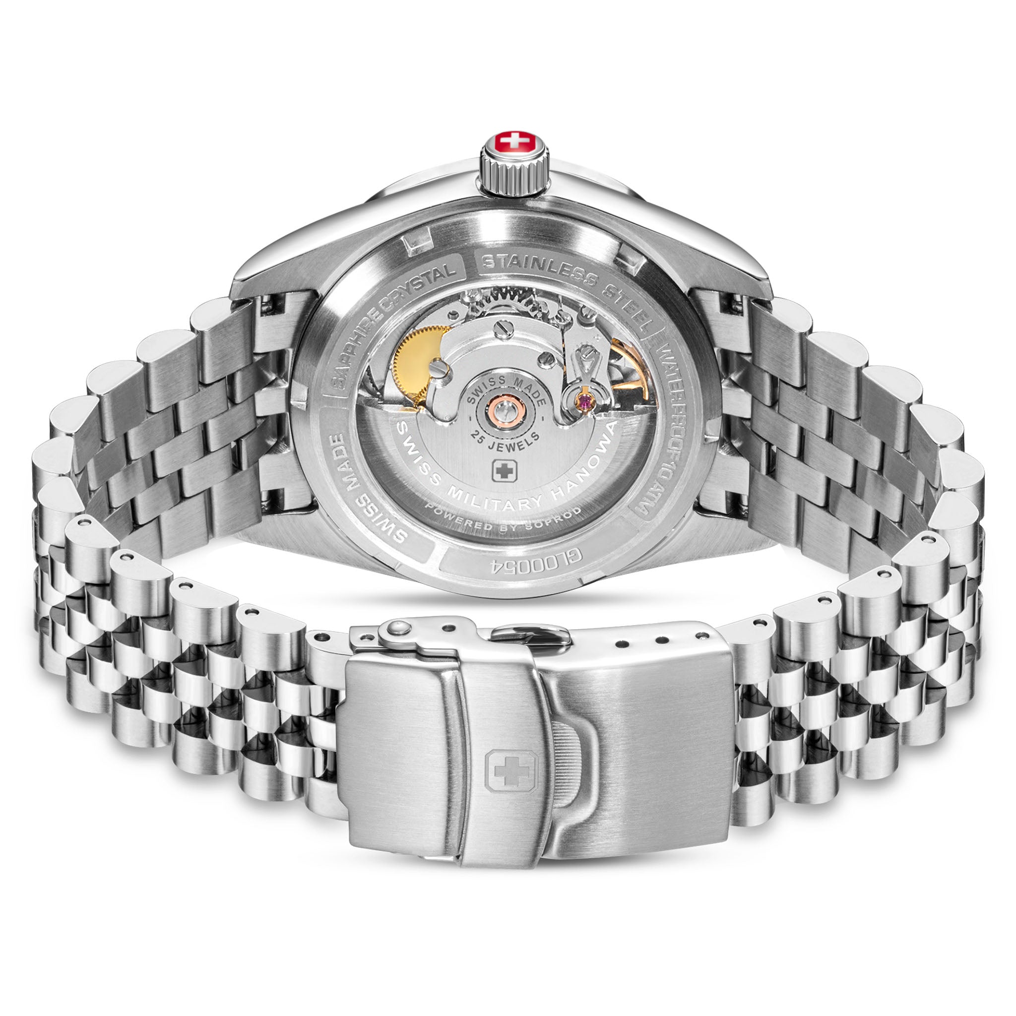 Swiss Military Hanowa Stainless Steel Silver Dial Men's Automatic Swiss Made Watch - SMWGL0005402