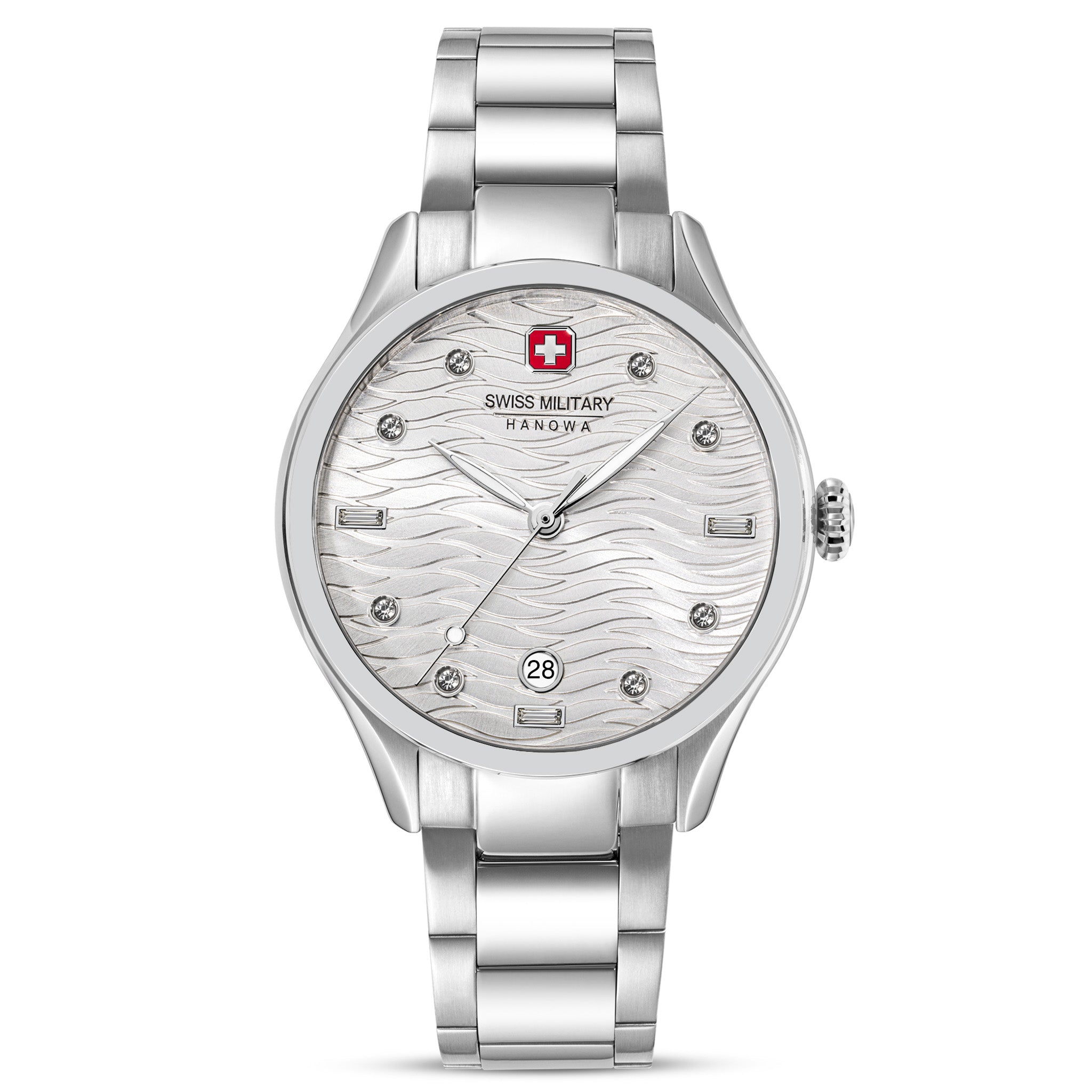 Swiss Military Hanowa Stainless Steel Silver White Dial Women's Watch - SMWLH0005301