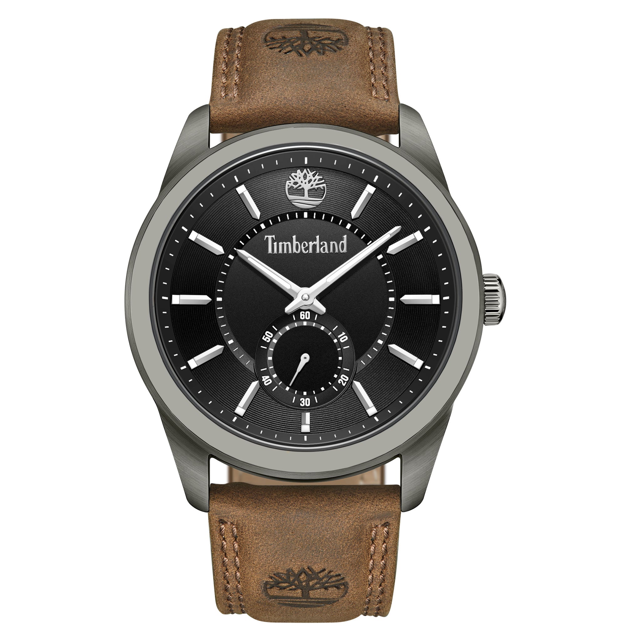 Timberland Dark Brown Leather Black Dial Men's Watch - TDWGA0029703