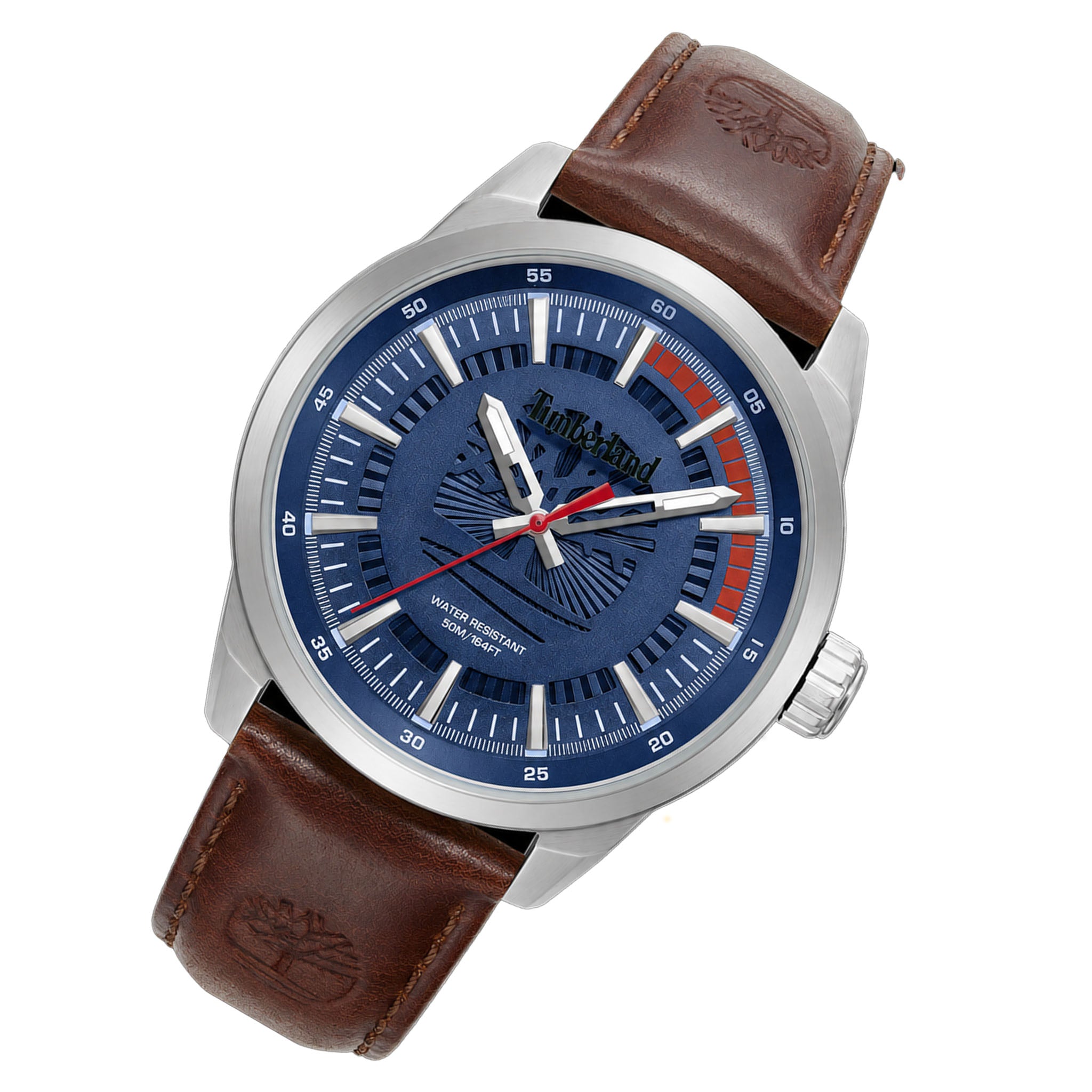 Timberland Brown Leather Blue Dial Men's Watch - TDWGA0083202
