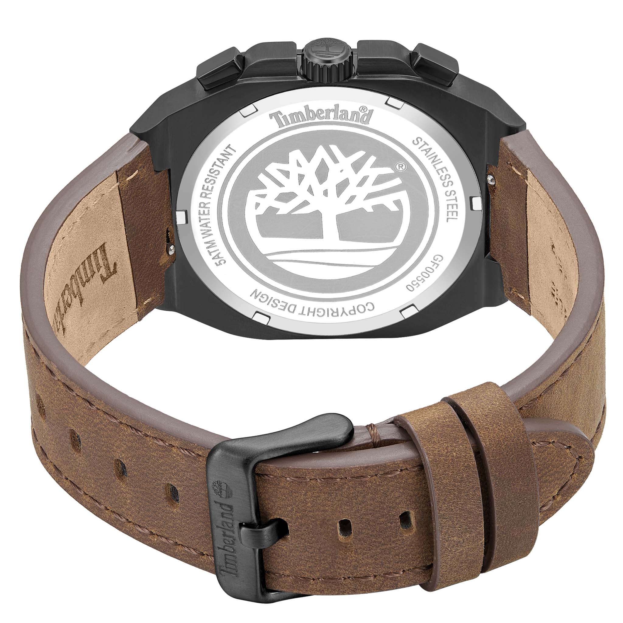 Timberland Leather Brown Dial Multi-function Men's Watch - TDWGF0055001