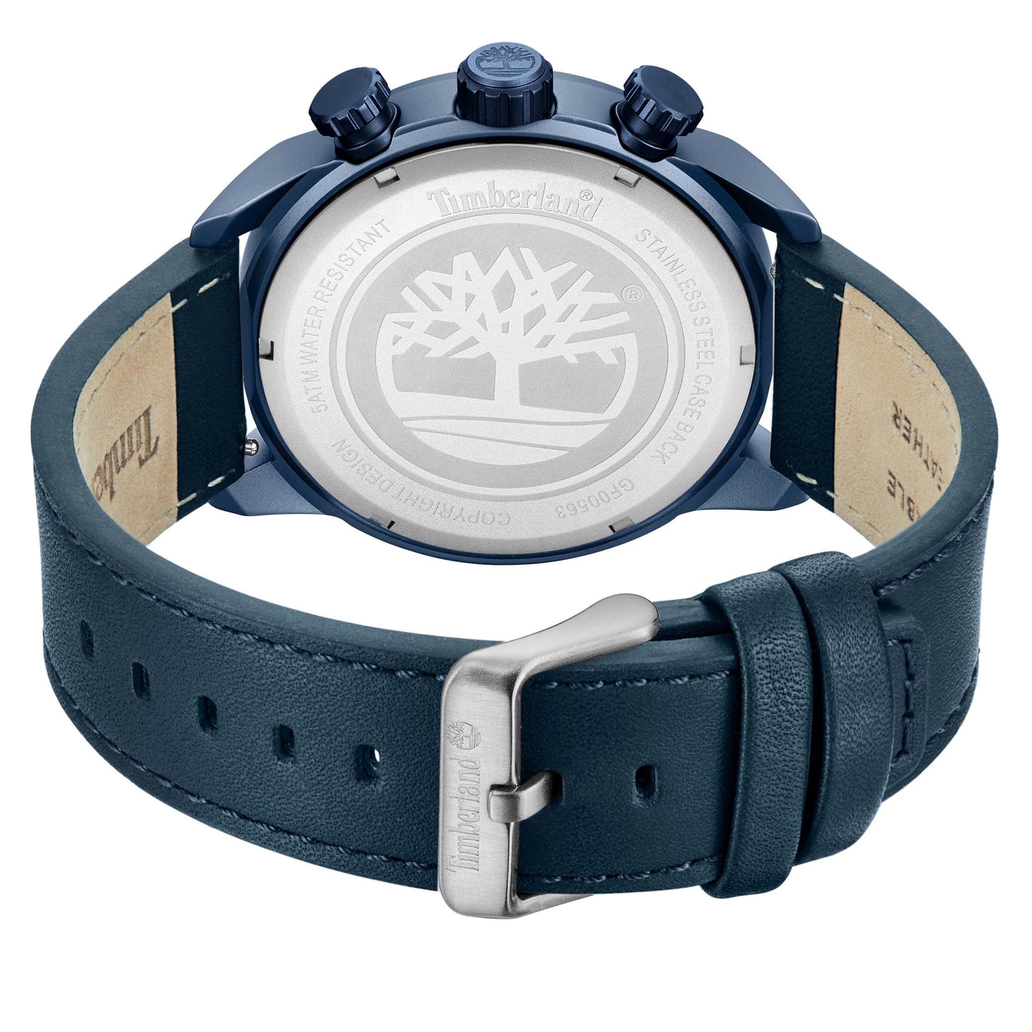 Timberland Leather Blue Dial Multi-function Men's Watch - TDWGF0056303