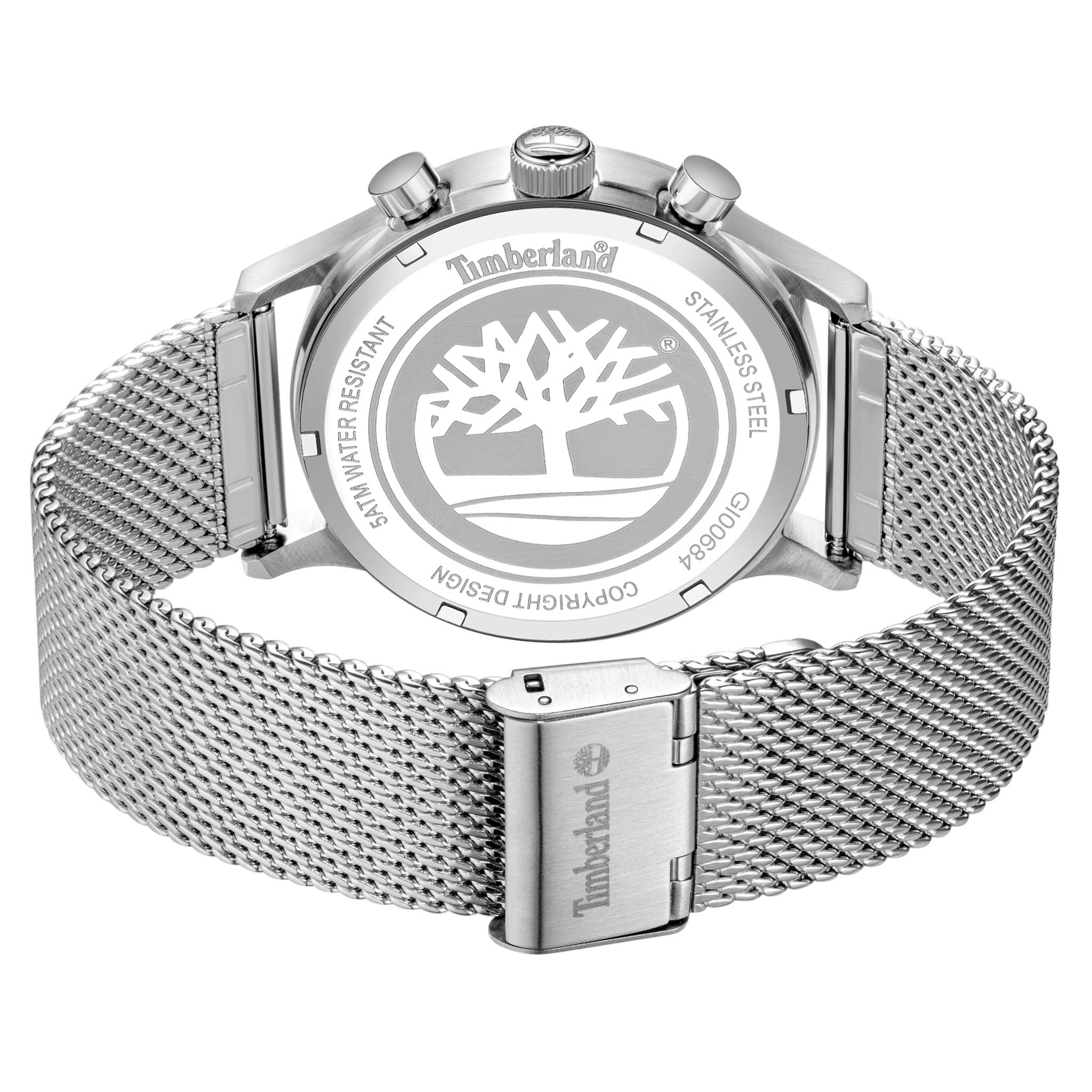 Timberland Stainless Steel Mesh Blue Dial Chronograph Men's Watch - TDWGI0068401