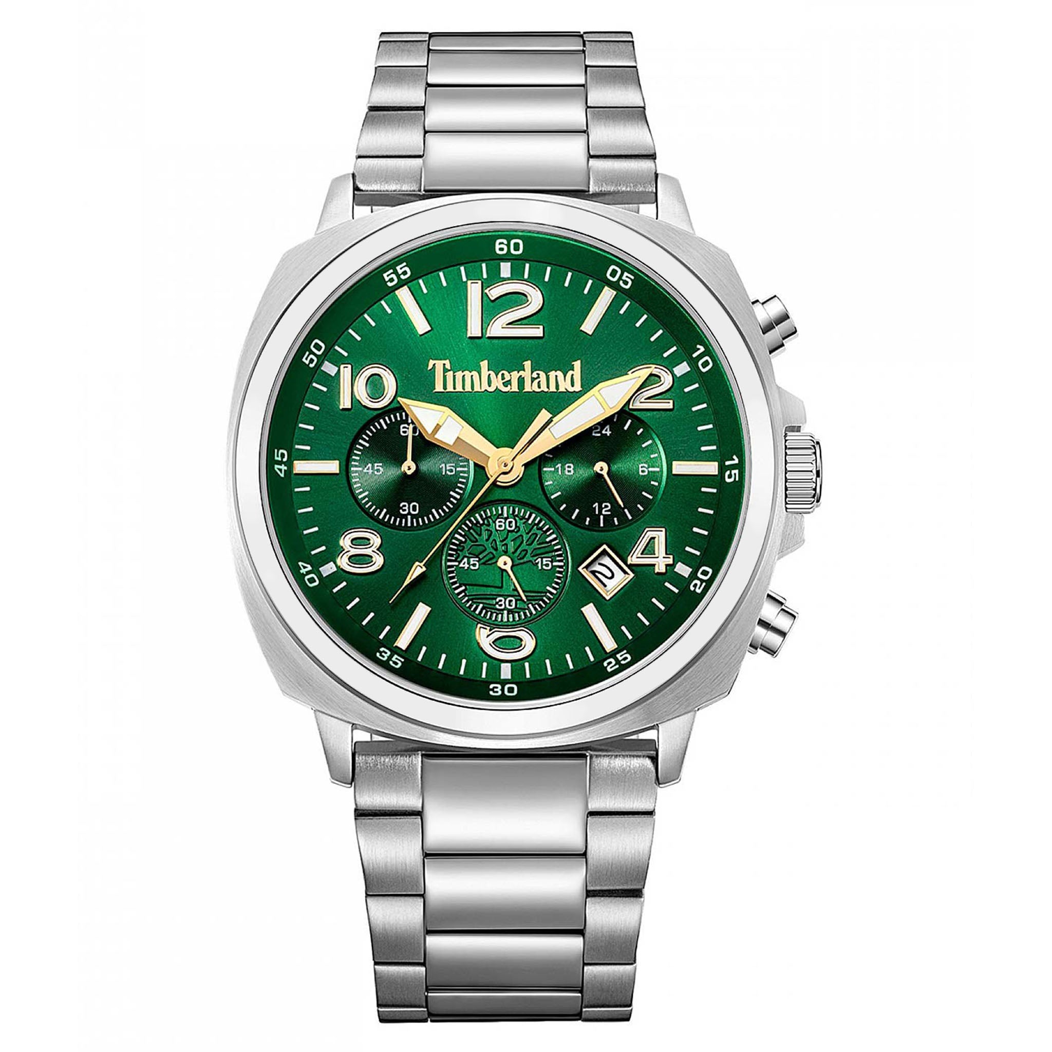 Timberland Silver Steel Green Dial Men's Watch - TDWGI0068502