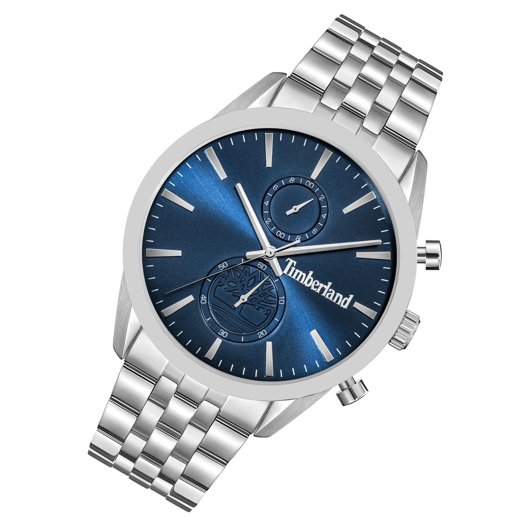 Timberland Stainless Steel Navy Dial Multi-function Men's Watch - TDWGI0068701
