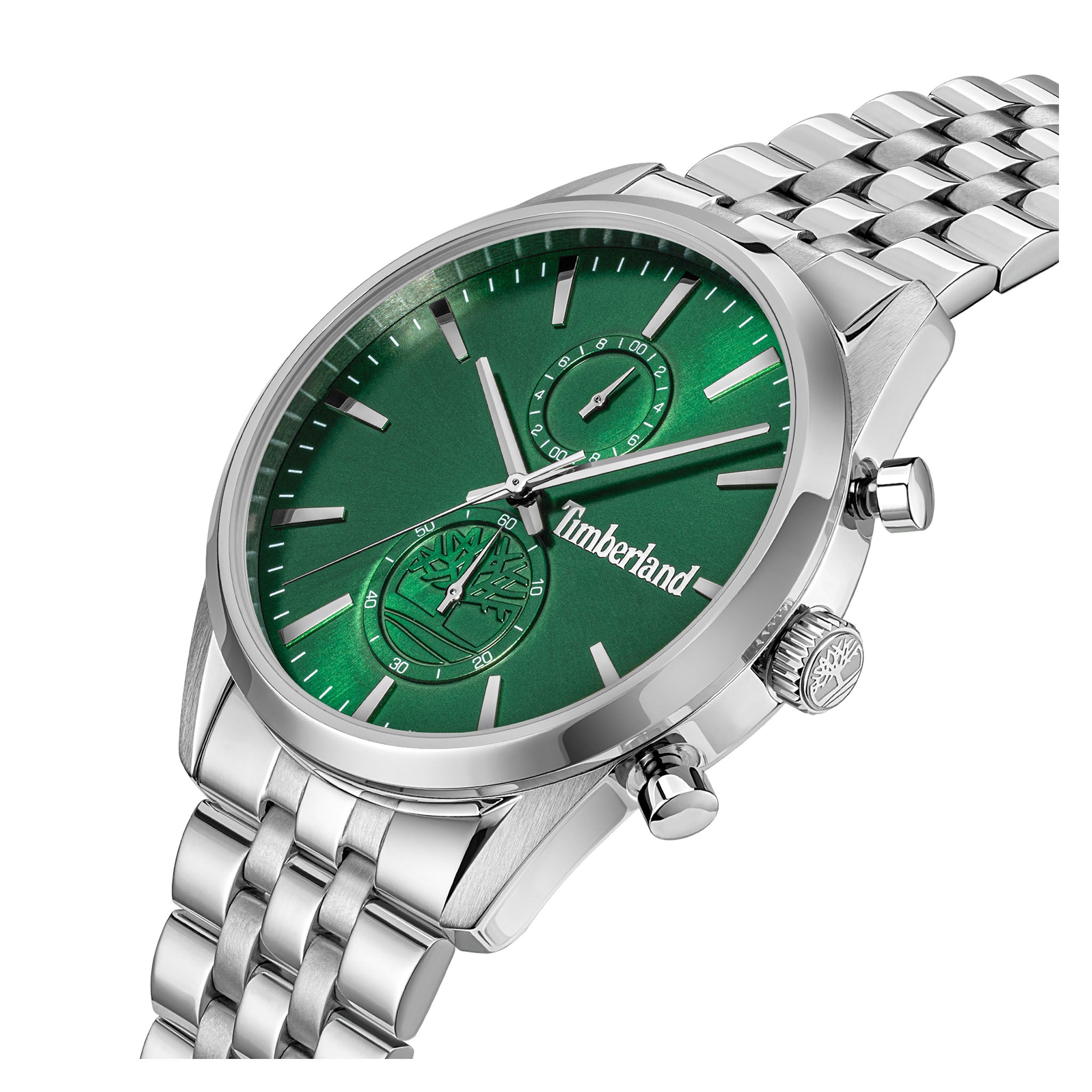 Timberland Stainless Steel Green Dial Multi-function Men's Watch - TDWGI0068703
