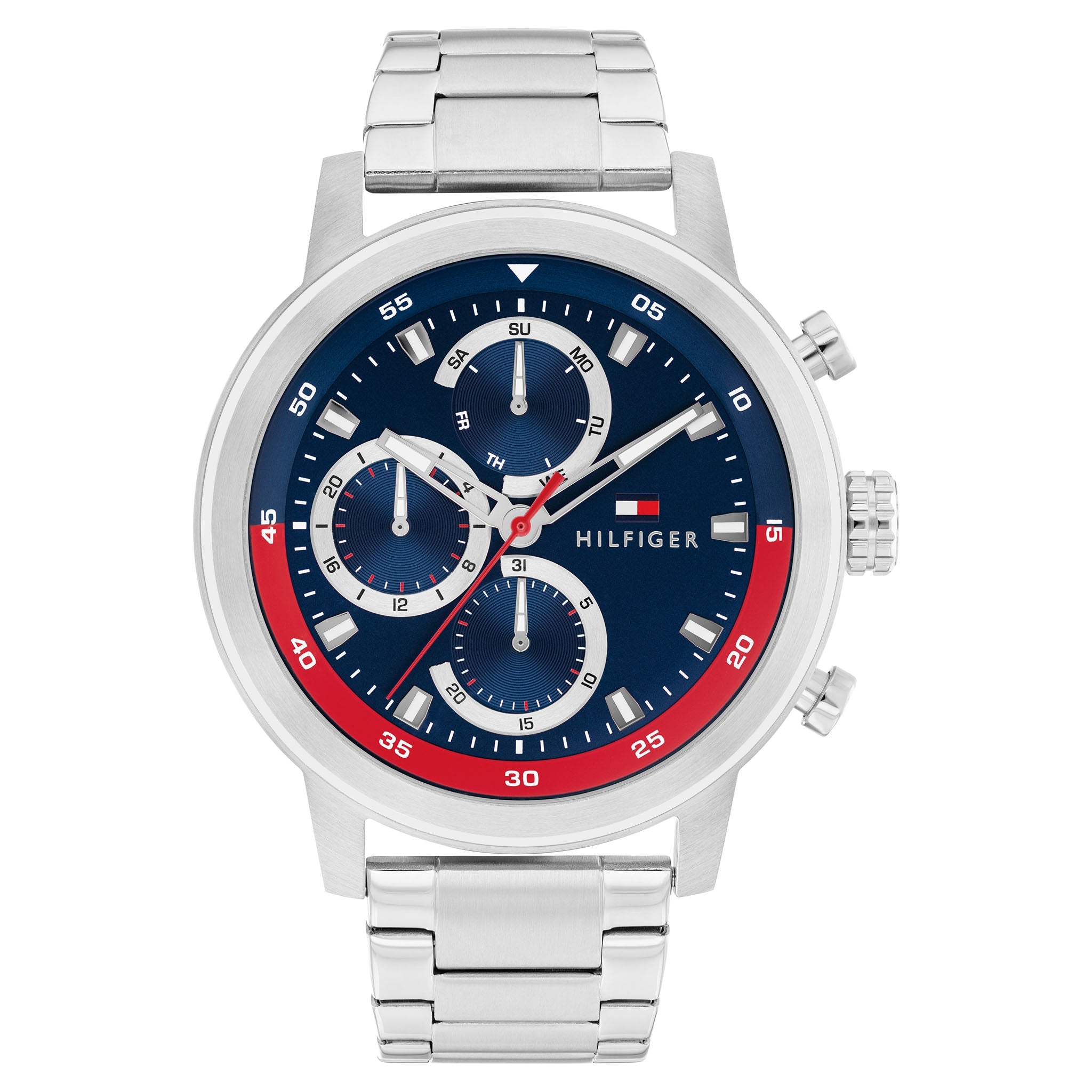 Tommy Hilfiger Stainless Steel Blue Dial Multi-function Men's Watch - 1792179