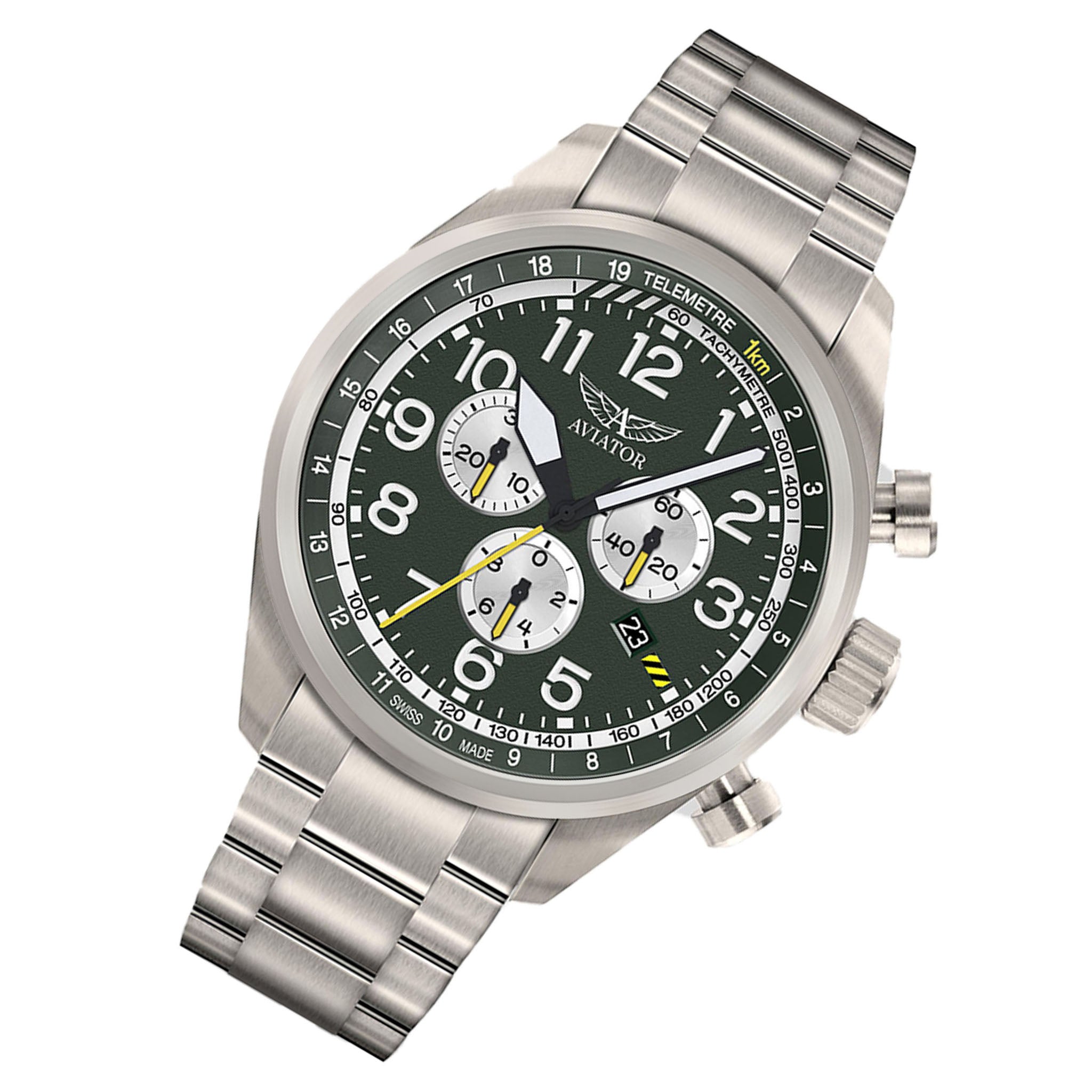 Aviator gents chronograph pilot watch 45mm hot sale