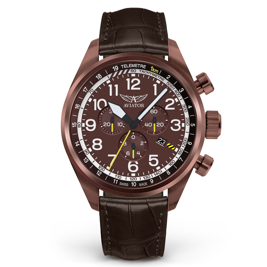 Aviator chronograph outlet watch