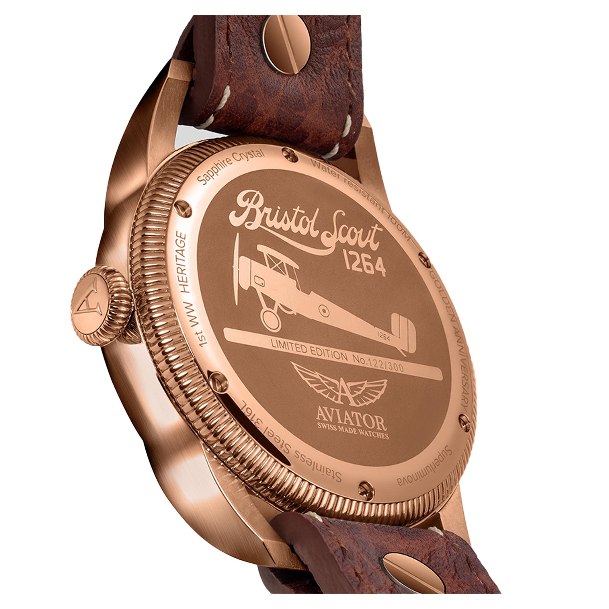 Aviator gents world 2025 time pilot watch