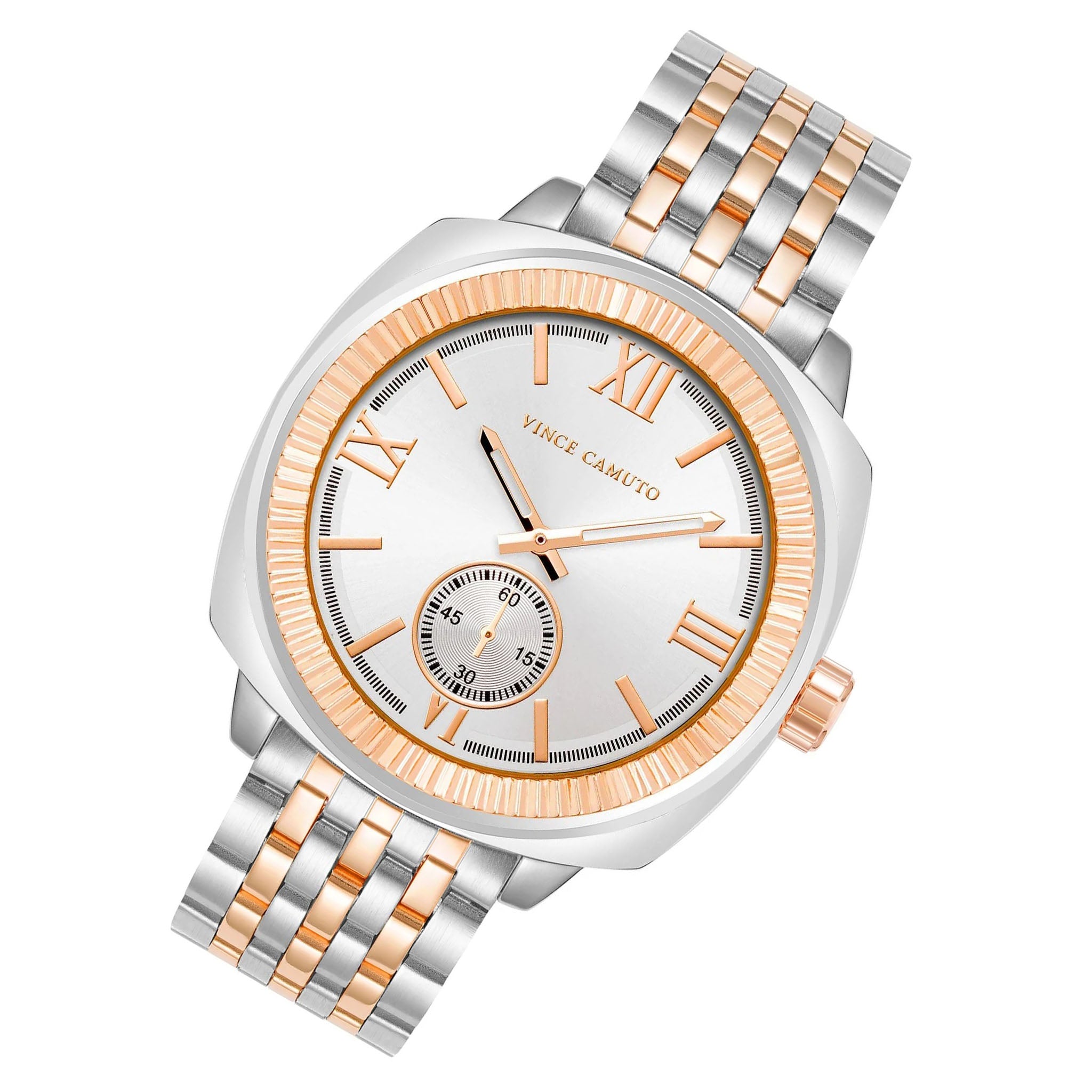 Vince Camuto Two-Tone Steel Silver Dial Men's Watch - VC1132WTRT