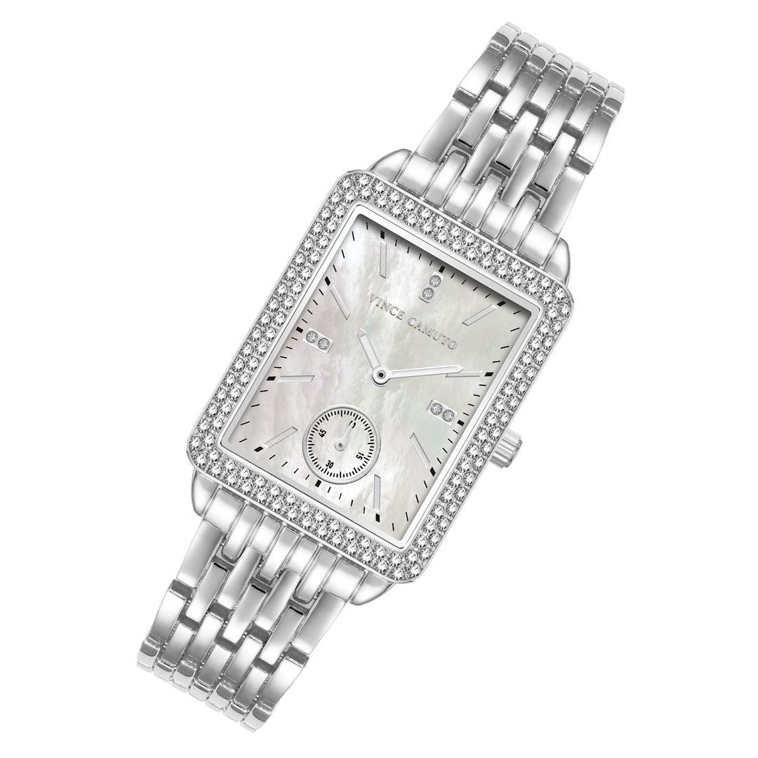 Vince Camuto Silvertone Metal White MOP Women's Watch - VC9001MPSV