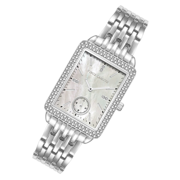 Vince Camuto Silvertone Metal White MOP Women's Watch - VC9001MPSV