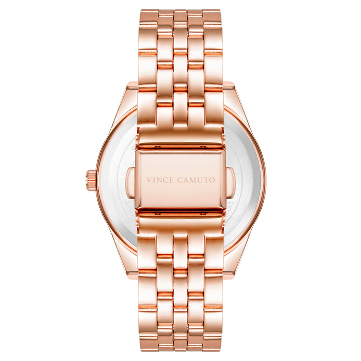 Vince Camuto Rosegold Steel Bluch MOP Dial Women's Watch - VC9006BMRG