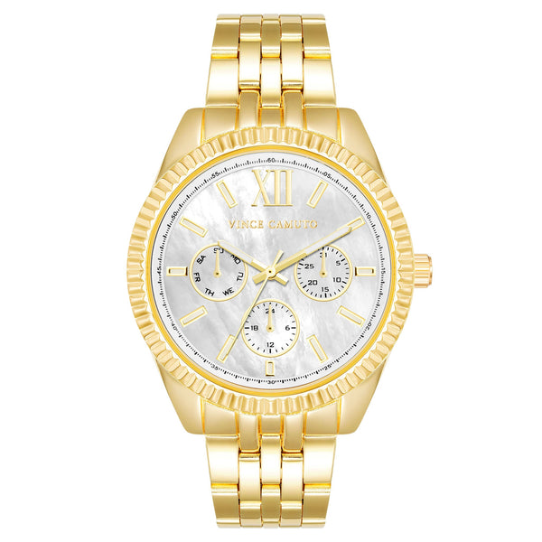 Vince Camuto Gold-Tone Watch with White Face Vince Camuto Men main image 2
