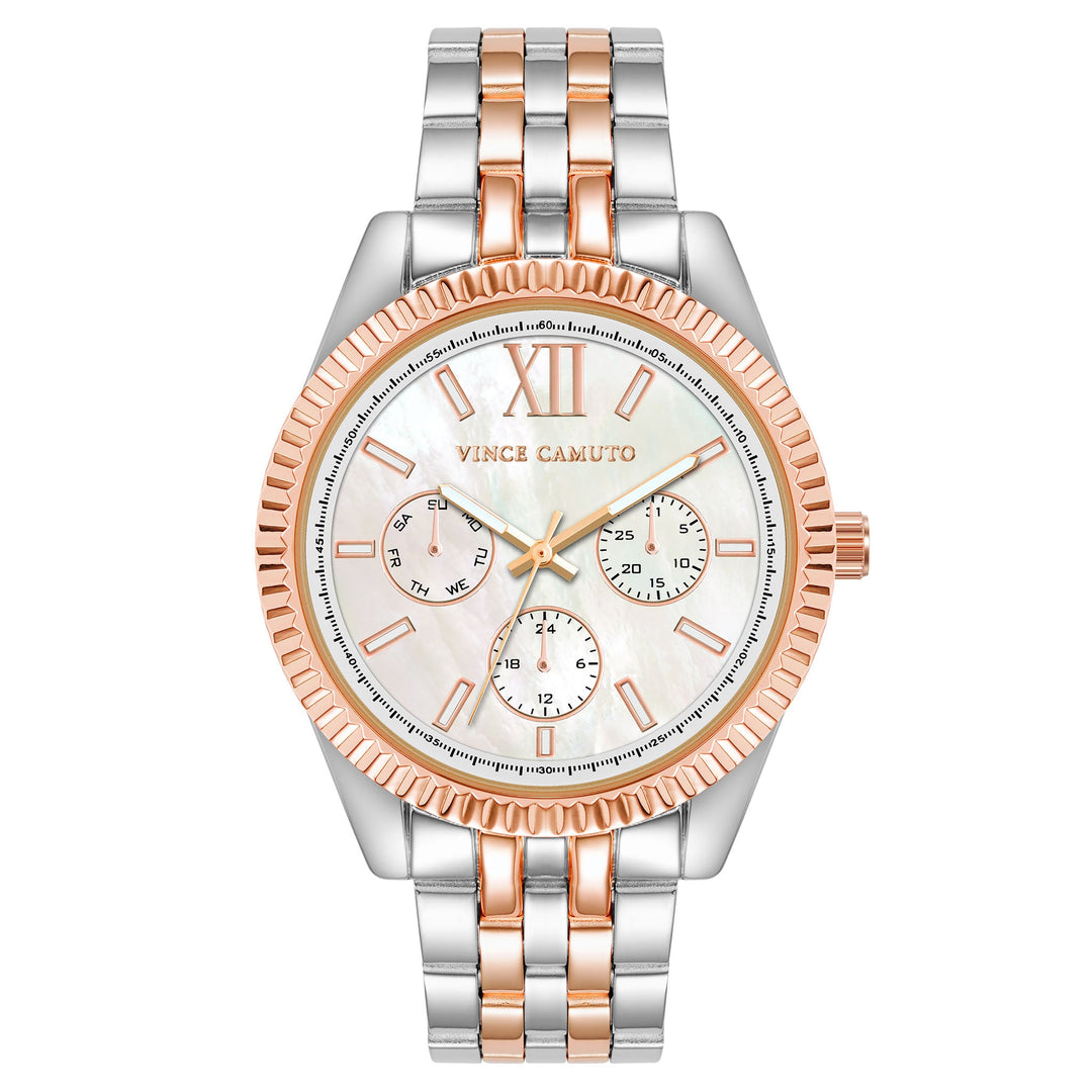 Vince Camuto Rose Gold/Two-Tone Stainless Steel Women's Watch - VC9007MPRT