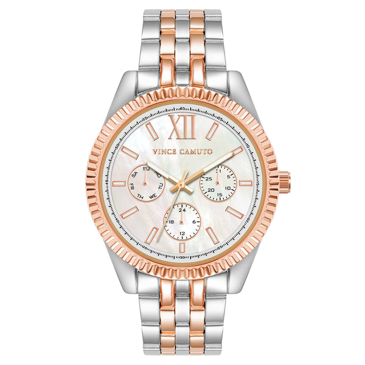 Vince Camuto Rose Gold/Two-Tone Stainless Steel Women's Watch - VC9007MPRT