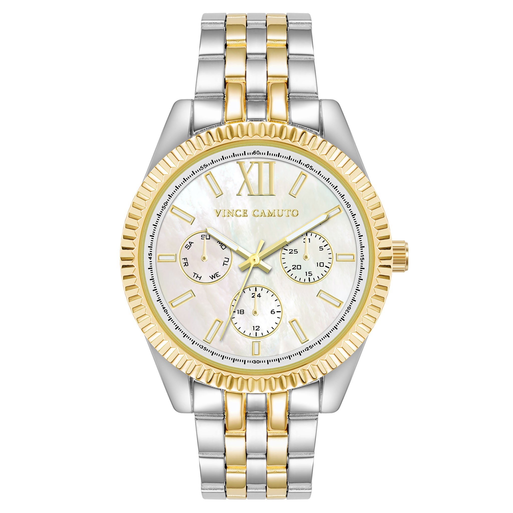 Vince Camuto Gold Two-Tone Stainless Steel Women's Watch - VC9007MPTT