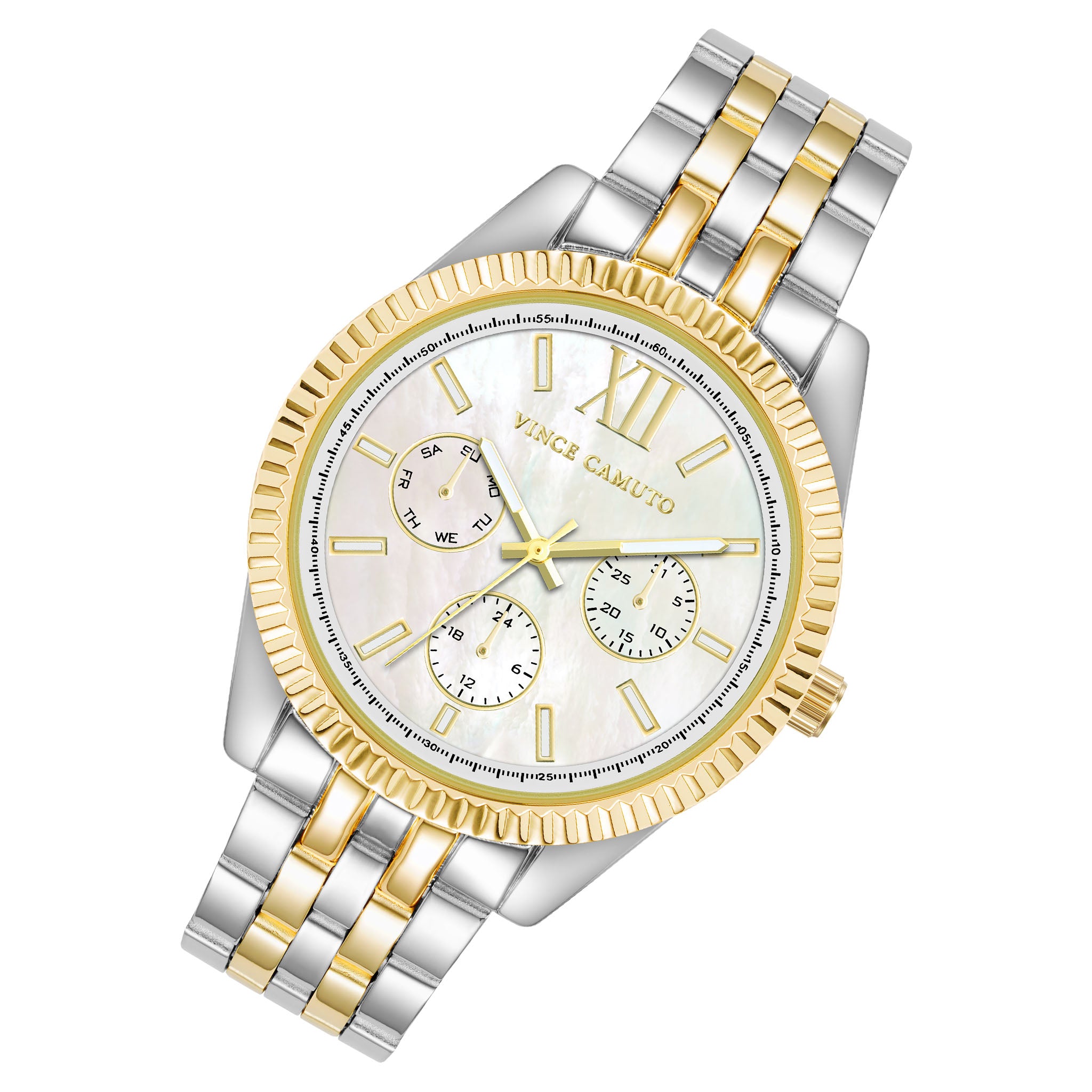 Vince Camuto Two-Tone Steel White MOP Dial Women's Watch - VC9007MPTT