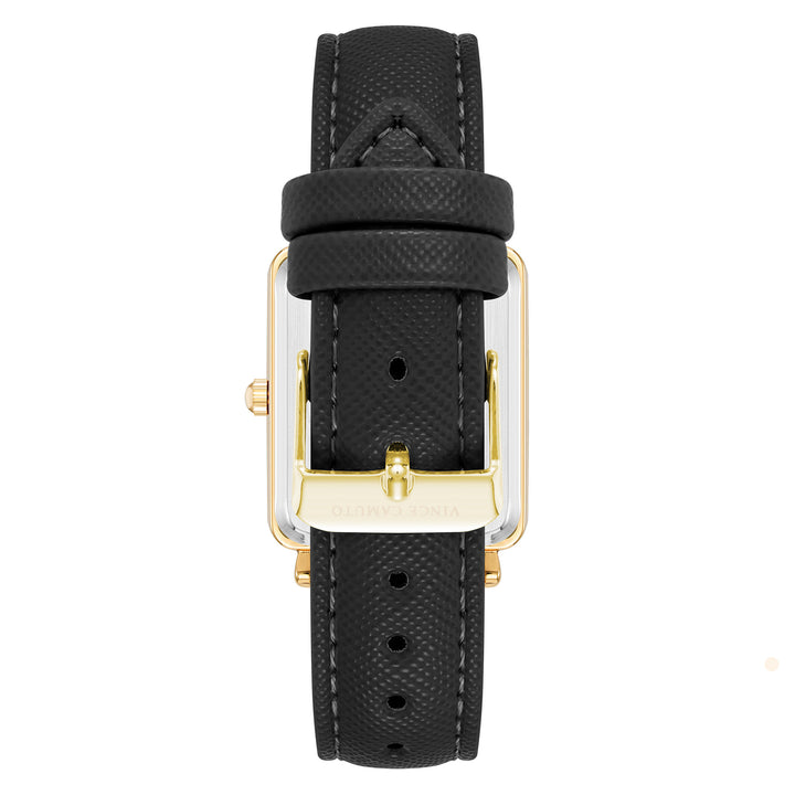 Vince Camuto Black Vegan Leather Women's Watch - VC9012GPBK