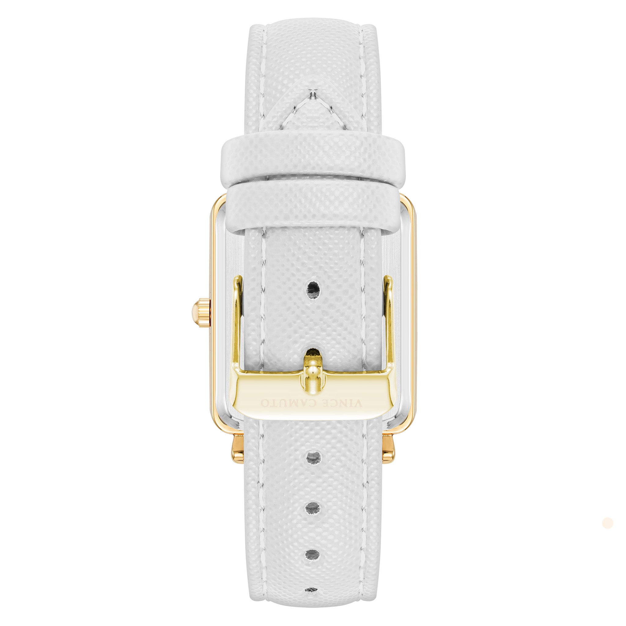 Vince Camuto White Vegan Leather Women's Watch - VC9012GPWT