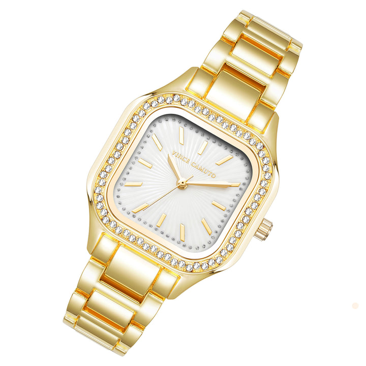 Vince Camuto Gold Tone Metal White MOP Women's Watch - VC9014MPGB