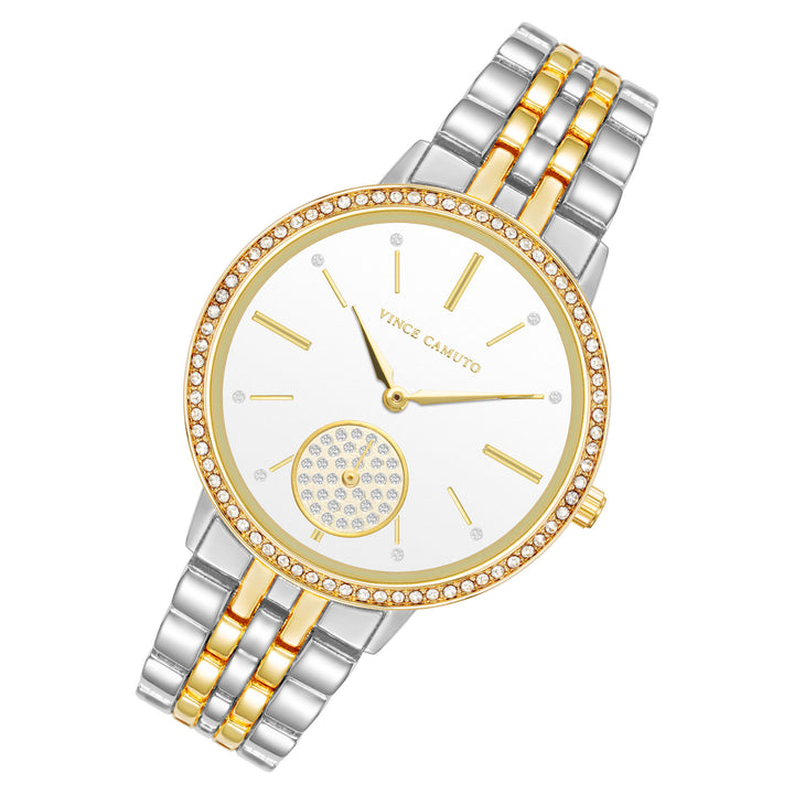 Vince Camuto Two-Tone Metal White Dial Women's Watch - VC9023WTTT