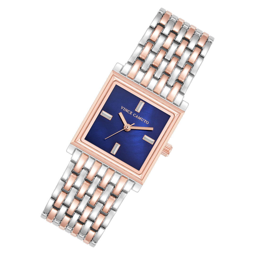 Vince Camuto Two-Tone Metal Navy Dial Women's Watch - VC9049NMRT