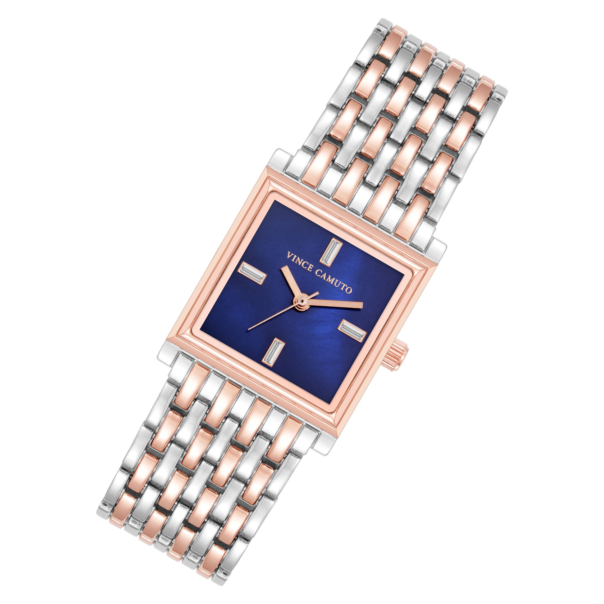 Vince Camuto Two-Tone Metal Navy Dial Women's Watch - VC9049NMRT