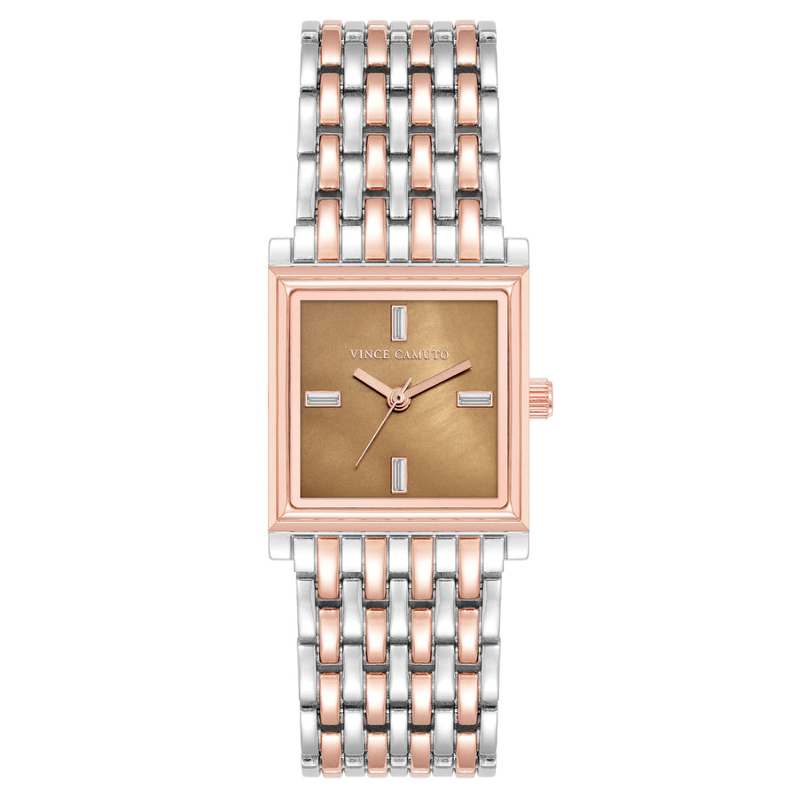 Vince Camuto Rose Gold Two-Tone Metal Women's Watch - VC9049RMRT