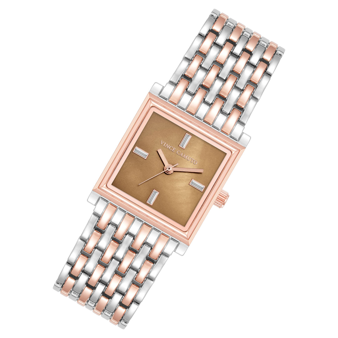 Vince Camuto Two-Tone Metal Blush MOP Dial Women's Watch - VC9049RMRT