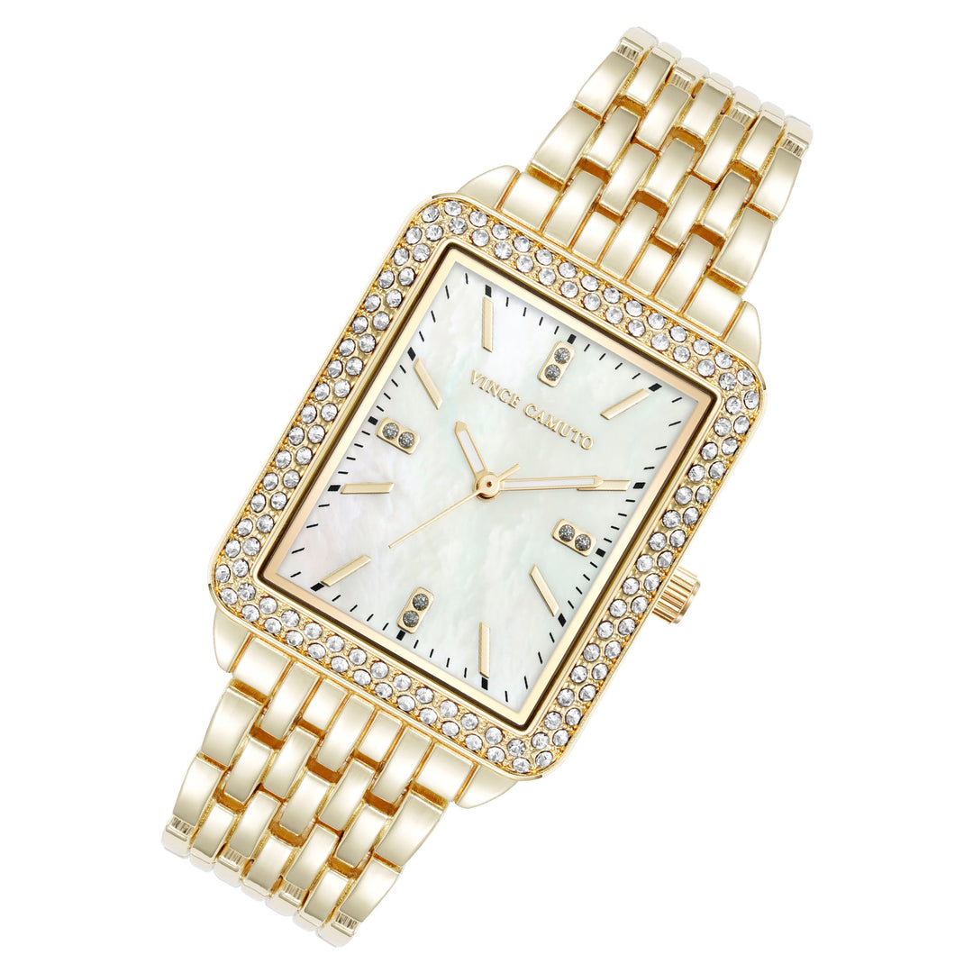 Vince Camuto Gold Tone Metal White MOP Dial Women's Watch - VC9058MPGB