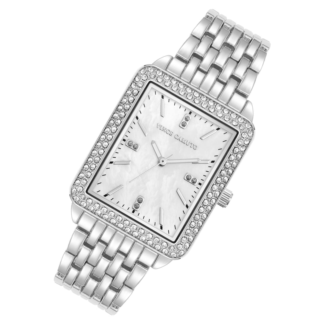 Vince Camuto Silver Tone Metal White MOP Dial Women's Watch - VC9059MPSV