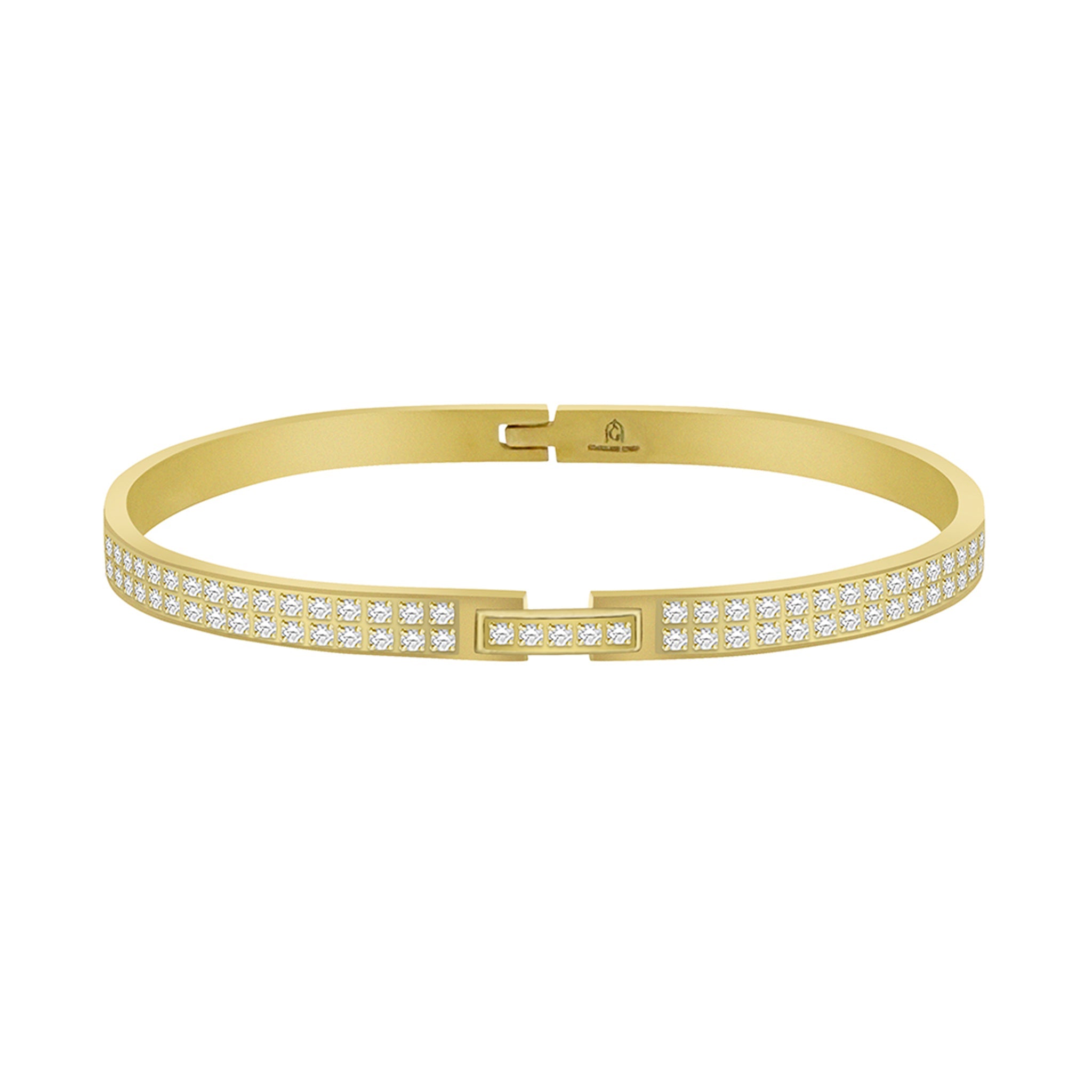 Giorgio Milano Jewellery Gold Steel & Crystals Women's Bangle - W4143SG