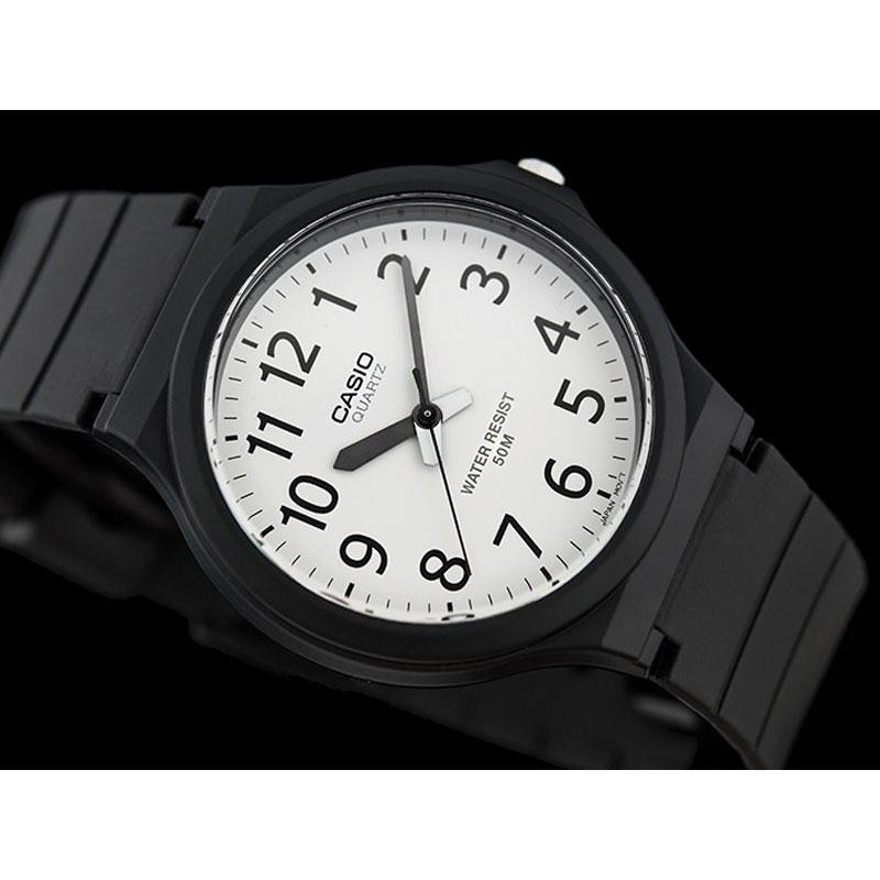 Casio Classic 48mm Black Resin White Dial Unisex Watch - MW240-7B