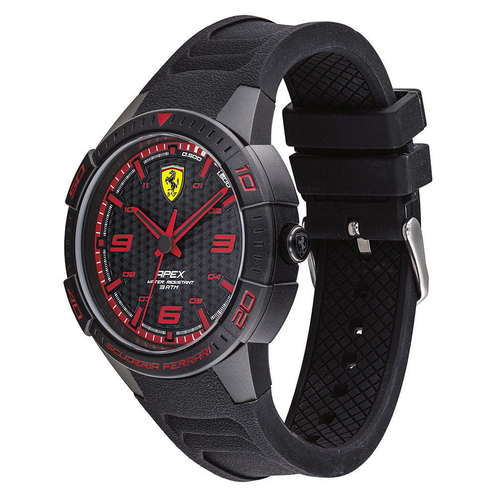 Scuderia Ferrari Apex Black Silicone Men's Watch - 830662