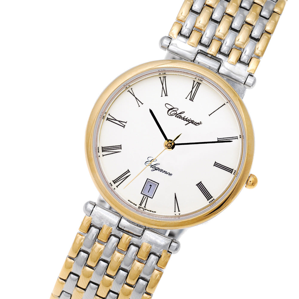 Classique Elegance Two-Tone Steel Men's Swiss Watch - 1443EB