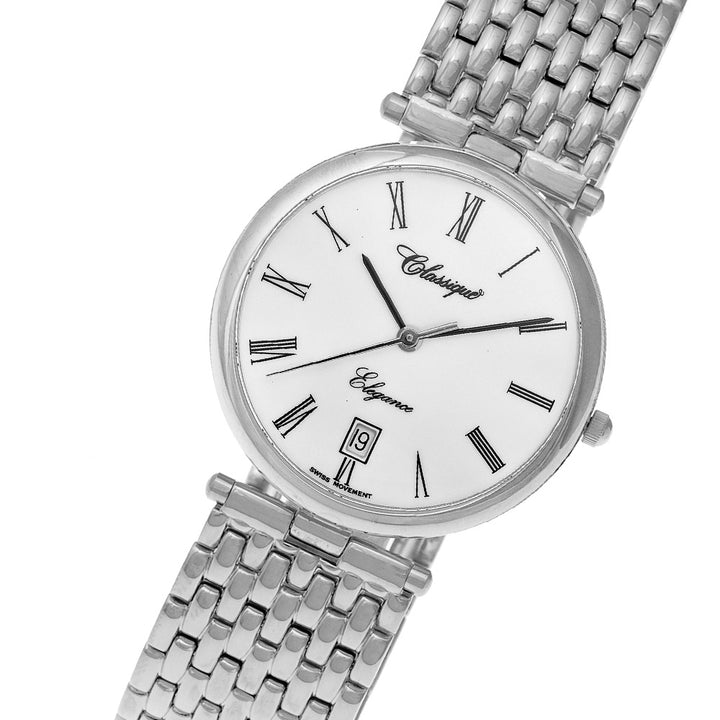 Classique Elegance Silver Steel Men's Swiss Watch - 1443EW