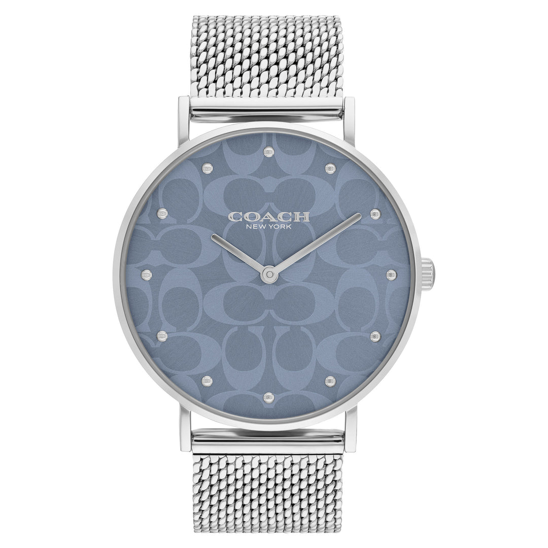 Coach Perry Steel Mesh Blue Dial Women's Watch with Bracelet Gift Set - 14000081