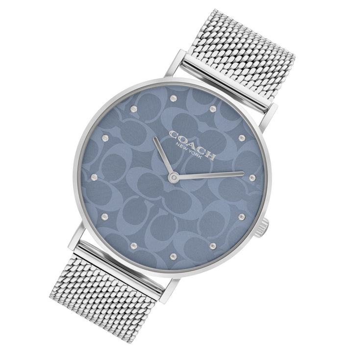Coach Perry Steel Mesh Blue Dial Women's Watch with Bracelet Gift Set - 14000081