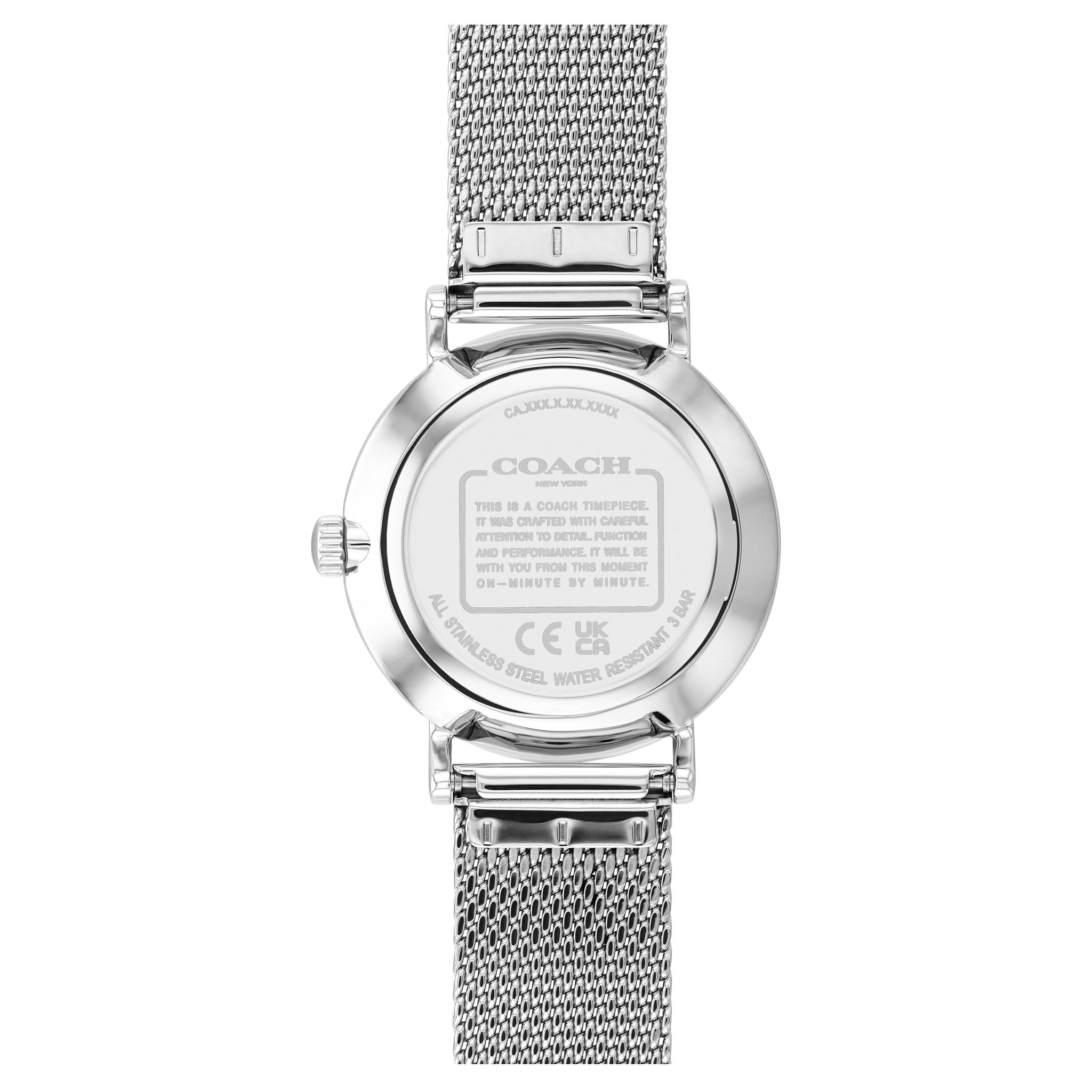 Coach Perry Silver Steel Mesh Blue Dial Women's Gift Set Watch - 14000082